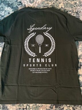 Legendary Tennis Sports Club Black Graphic Tee
